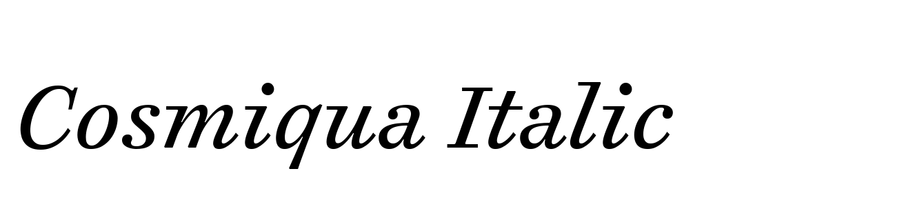 Cosmiqua Italic